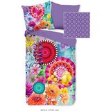 hip Wendebettwäsche »Vitori«, Mako-Satin, 135x200, Reißverschluss, Wendeoptik, Mandala, Bunt, Lila