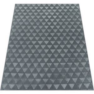 Paco Home Teppich »Haarlem 942«, rechteckig, 10 mm Höhe, Kurzflor, Uni Farben, Hoch-Tief Effekt, geometrisch, weich & kuschelig