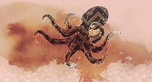 Architects Paper Fototapete »Atelier 47 Octopus Design 3«, Farbverlauf, Vlies, Wand, Schräge, Decke