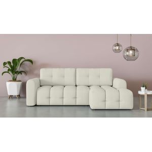 INOSIGN Ecksofa »Manilla, wahlweise mit Bettfunktion, B/T/H 265/170/91 cm«, L-Form mit Recamiere rechts/links bestellbar, Wellenunterfederung