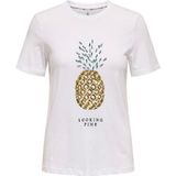 ONLY Kurzarmshirt »ONLKITA LIFE REG S/S PINEAPPLE TOP JRS«