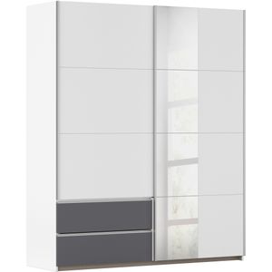 rauch Schwebetürenschrank »Kleiderschrank Schrank Garderobe Wäscheschrank SEVILLA mit Spiegel«, (in 3 verschiedenen Ausstattungen BASIC/CLASSIC/PREMIUM), Metall-Griffleisten alufarben oder Graumetallic MADE IN GERMANY