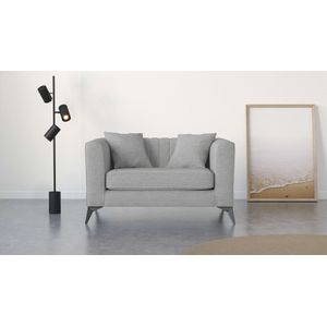 Places of Style Loveseat »MATTHEW Loungesessel, Maße B/T/H: 130/86/74 cm«, incl. Zierkissen, feine Steppung im Rücken, belastbar bis 200kg