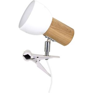 SPOT Light Klemmleuchte »SVENDA«, 1 flammig, Leuchtmittel E27  ohne Leuchtmittel, Naturprodukt aus Massivholz,mit beweglichem Kopf
