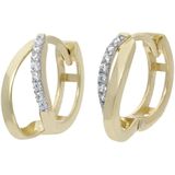 Firetti Paar Creolen »Schmuck Geschenk Gold 333 Ohrschmuck Gold glitzernd«, mit Zirkonia (synth.)