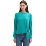 TOM TAILOR Denim Langarmshirt, mit seitlichem Knoten