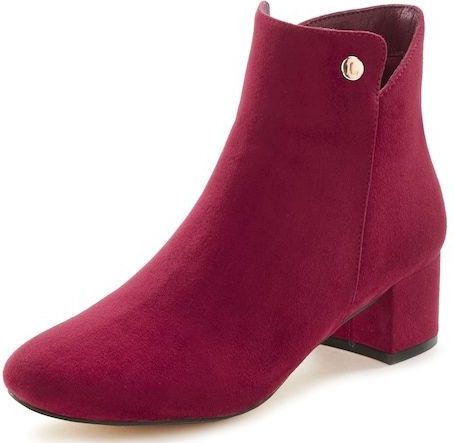 LASCANA Stiefelette, mit bequemen Blockabsatz, Ankle Boots, Stiefel VEGAN