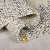 FLAIR RUGS Teppich »Minerals Border«, rechteckig, 3 mm Höhe, Mineralien-Wollteppich mit Bordüre