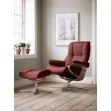 Stressless® Relaxsessel »Mayfair«, (Set, Relaxsessel mit Hocker), mit Hocker, mit Cross Base, Größe S, M & L, Holzakzent Eiche