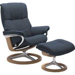 Stressless® Relaxsessel »Mayfair«, (Set, Relaxsessel mit Hocker), mit Hocker, mit Signature Base, Größe S, M & L, Gestell Eiche