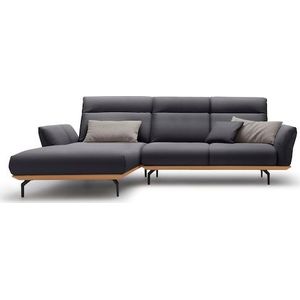 Creation BY ROLF BENZ Ecksofa »hs.460«, Sockel in Eiche, Alugussfüße in umbragrau, Breite 298 cm