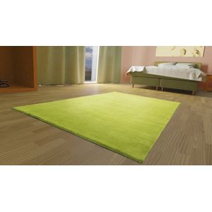 morgenland Wollteppich »Uni - Gabbeh Teppich - Softy«, rechteckig, 1,6 mm Höhe, Gabbeh Optik, Uni Farben, reine Wolle, sehr weicher Flor, Wohnzimmer