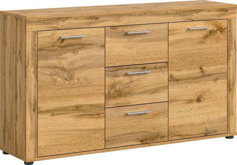 INOSIGN Sideboard »Aosta, Breite 125 cm, in verschiedenen Farbausführungen«, mit 2 Türen und 3 Schubkästen, Wohnzimmer, Kommode, Schrank