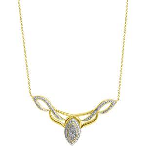 Firetti Kette mit Anhänger »Schmuck Geschenk Silber 925 Halsschmuck Halskette Statement Navette«, mit Diamanten