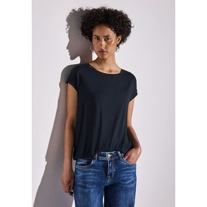 STREET ONE T-Shirt, mit Dekortape und elastischem Saum