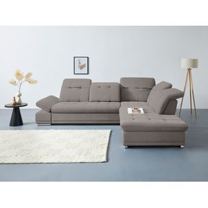 COTTA Ecksofa »Holiday L-Form mit Sitztiefen-, Armteil- und Kopfteilverstellung«, wahlweise mit Bettfunktion inkl. Bettkasten