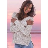 Buffalo V-Ausschnitt-Pullover, aus weichem Chenille, Strickpullover, kuschelig weich, Pastell
