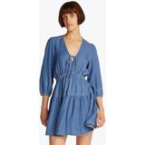 Tommy Jeans Blusenkleid »TJW CHAMBRAY MINI DRESS EXT«, mit Volant, in Mini-Länge