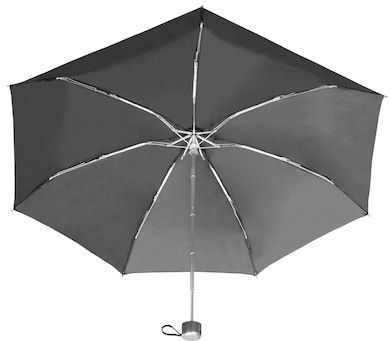 EuroSCHIRM® Taschenregenschirm »Der kleine Riese, schwarz«, besonders leicht, super flach und extra klein