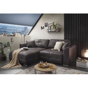 ED EXCITING DESIGN Ecksofa »Dolan L-Form«, mit Bettfunktion und Bettkasten, sowie Rücken- und Zierkissen