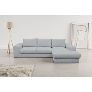 WERK2 Ecksofa »Rozzana Design Ecksofa mit hohem Komfort, zeitlos & elegant, L-Form,«, in kuschelweichen Trendstoffen Cord und Breitcord, Breite 280cm