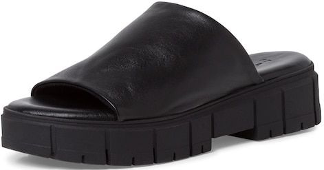 Tamaris Pantolette, Plateau, Sommerschuh, Schlappen im monochromen Look