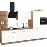 KOCHSTATION Küchenzeile »KS-Brindisi Breite 330 cm«, wahlweise mit E-Geräten und Induktion, mit MDF-Fronten und Regal