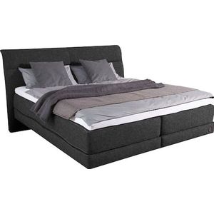 Birkenstock Boxspringbett »Arran«, Schwebeoptik, Kopfteil mit horizontaler Steppung, Kopfteilhöhe 125 cm