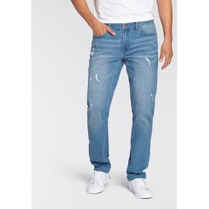 Bruno Banani Straight-Jeans »Hutch«, gerade Beinform, teilweise mit modischen Destroyed-Effekten