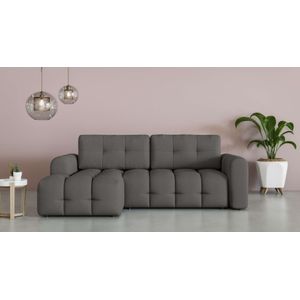 INOSIGN Ecksofa »Manilla, wahlweise mit Bettfunktion, B/T/H 265/170/91 cm«, L-Form mit Recamiere rechts/links bestellbar, Wellenunterfederung