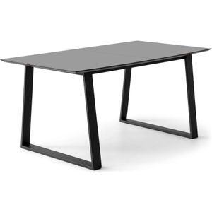 Hammel Furniture Esstisch »Meza Designtisch mit Auszugsfunktion und 2 Einlegeplatten«, bootsförmige Tischplatte MDF,Trapez gestell, in zwei Breiten