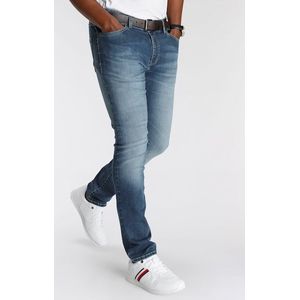 DELMAO Stretch-Jeans »""Reed""«, gerader Beinschnitt, Used-Look-Waschung, niedrige Leibhöhe