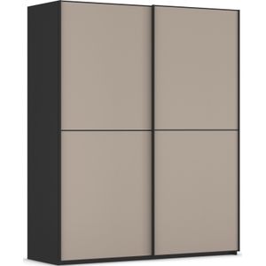 rauch Schwebetürenschrank »Kleiderschrank Schrank Garderobe Schlafzimmerschrank SCALE-DUO«, edle zweigeteilte Türen Glas-Front mit 3 Zierleisten MADE IN GERMANY