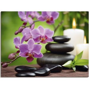 Artland Wandbild »Zen Basaltsteine und Bambus auf Holz«, Zen, (1 St.), als Alubild, Outdoorbild, Leinwandbild, Poster, Wandaufkleber