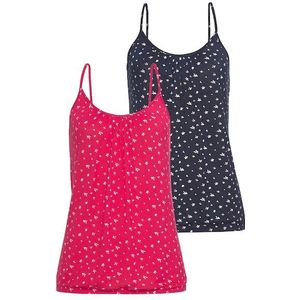 LASCANA Spaghettitop »mit Raffung am Ausschnitt«, (2er-Pack), aus weichem Viskose-Stretch