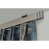 GARESA Gardinenstange »FLAT«, 1 läufig-läufig, Wunschmaßlänge, Rechteckprofil, Deckenmontage, perfekter Lauf, modern, verlängerbar
