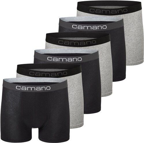 Camano Boxershorts »comfort«, (6er Pack), mit Stretch-Logobund