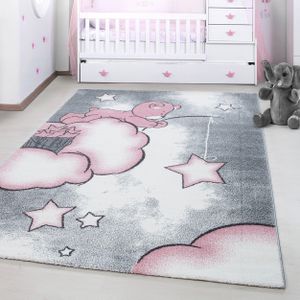 Ayyildiz Teppiche Kinderteppich »Kids 580«, rechteckig, 12 mm Höhe, auch in rund, Teddybär, Sterne Design, Kurzflor