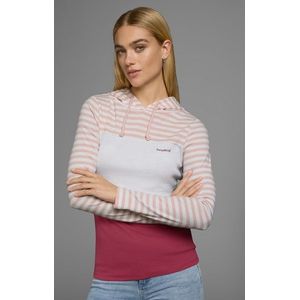 KangaROOS Kapuzenshirt, Langarm, sehr figurbetont, mit Colourblocking-Optik