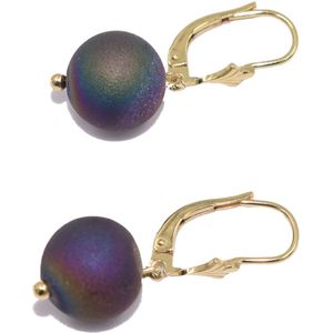 Firetti Paar Ohrhänger »Schmuck Geschenk Silber 925 Ohrschmuck Patentbrisur Edelstein Achat«, Made in Germany - mit Achat