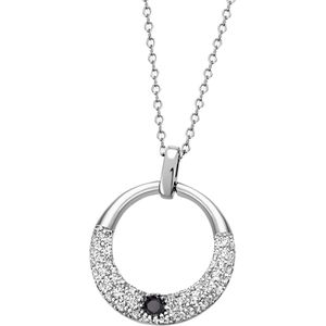 Firetti Kette mit Anhänger »Schmuck Geschenk Silber 925 Halsschmuck Halskette Ankerkette Pavé«, mit Zirkonia (synth.)