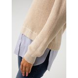 Aniston CASUAL Strickpullover, mit gestreiftem Bluseneinsatz am Saum - NEUE KOLLEKTION