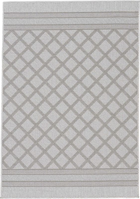 carpetfine Teppich »Boho 104«, rechteckig, 4 mm Höhe, robustes Flachgewebe, Sisal Optik, UV-beständig, Außenbereich