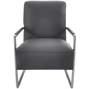 K+W Komfort & Wohnen Cocktailsessel, mit bezogenen Armlehnen, Gestell in Metall Edelstahloptik