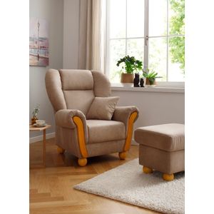 Home affaire Loungesessel »Milano Vintage, Hochlehnsessel, Ohrensessel«, hoher Sitzkomfort mit hoher Rückenlehne, incl. Zierkissen