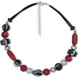 Firetti Collier »teilweise mehrreihig, rot, schwarz«, Made in Germany - mit Hämatit, Glasstein