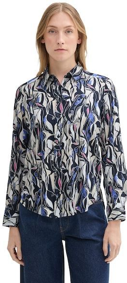 TOM TAILOR Langarmbluse, mit All-Over Print