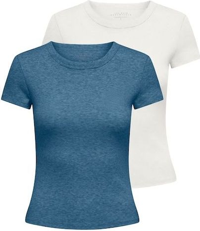 ONLY Kurzarmshirt »ONLEASY S/S TOP CS JRS 2 PACK«, (Packung, 2 tlg.)