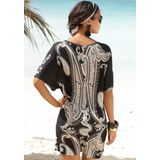 LASCANA Jerseykleid, mit Zierdetail am Ausschnitt, sommerliches Tunikakleid, Strandkleid