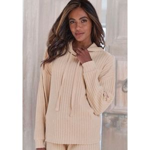 LASCANA Hoodie, Strickpullover mit Kapuze und in melierter Optik, Loungewear